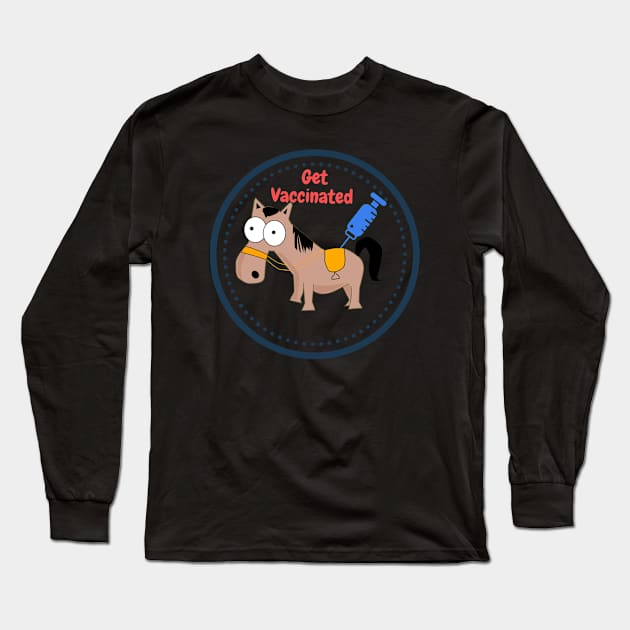 Get Vaccinated Long Sleeve T-Shirt by Natalie C. Designs 